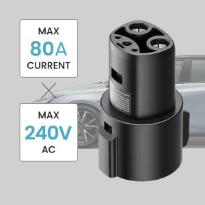 China EV Charger Adapter for Tesla 3 S X Y Supports Fast Charging with 240V AC 80A Current Performance in Extreme Temperature Ranges factory