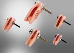 Bearing Coil Winding Caged Ceramic Pulley , Pink / Red Coil Winding Tensioner