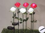 Solar silicone rose Lights Outdoor Lawn Park Decoration Lamp LED Silicone Rose