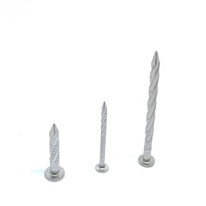 China 3.05 X 65MM Twist Shank Nails Flat Head For Wood , Size Can Custom Made factory