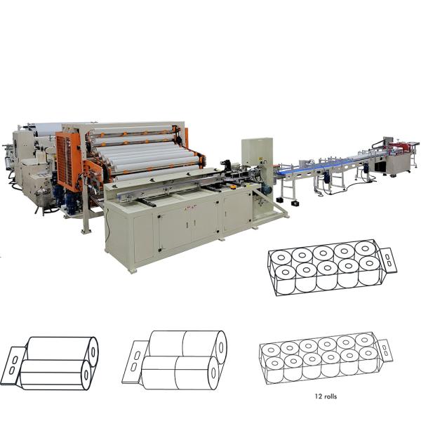 12 Rolls Bundle Lamination Small Toilet Tissue Paper Roll Making Machine