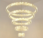 Multilayer High End Foyer Large Foyer Chandeliers Vertical Ring Pendant Light Rustproof