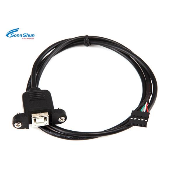 China 2.54mm USB Extension Cable 5 Pin Connector Molded Hood Easy Screw - In Installation factory