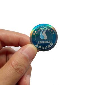 China Holographic Tamper Seal Stickers Label Rainbow Effect Customized Logo factory