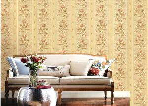 China American Country Style Deep Embossed Wallpaper Durable 1.06*15.6m Roll Size factory