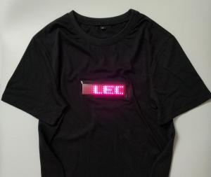 China wholesale  New programmable LED message T shirt for DJ club moving sign led advertising display flashing LED T-shirt factory