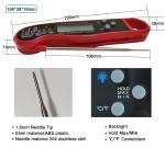 Red ABS Digital Remote Meat Thermometer With Stainless Steel Probe 73.5g