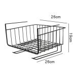 Under Cabinet Hanging Shelf Wire Basket Organizer For Cabinet Extra Storage