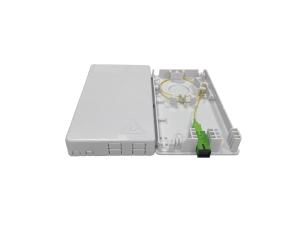 China 4 Port SC Fiber Optic Termination Box ABS For Flat Drop Cable Mid Span Wall Outlet factory