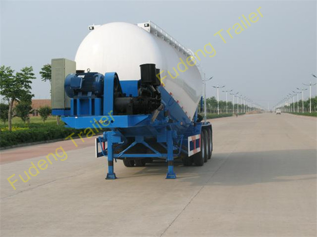 V Shape Bulk Cement Tanker Trailer With Diesel Engine FUWA / BPW Axle