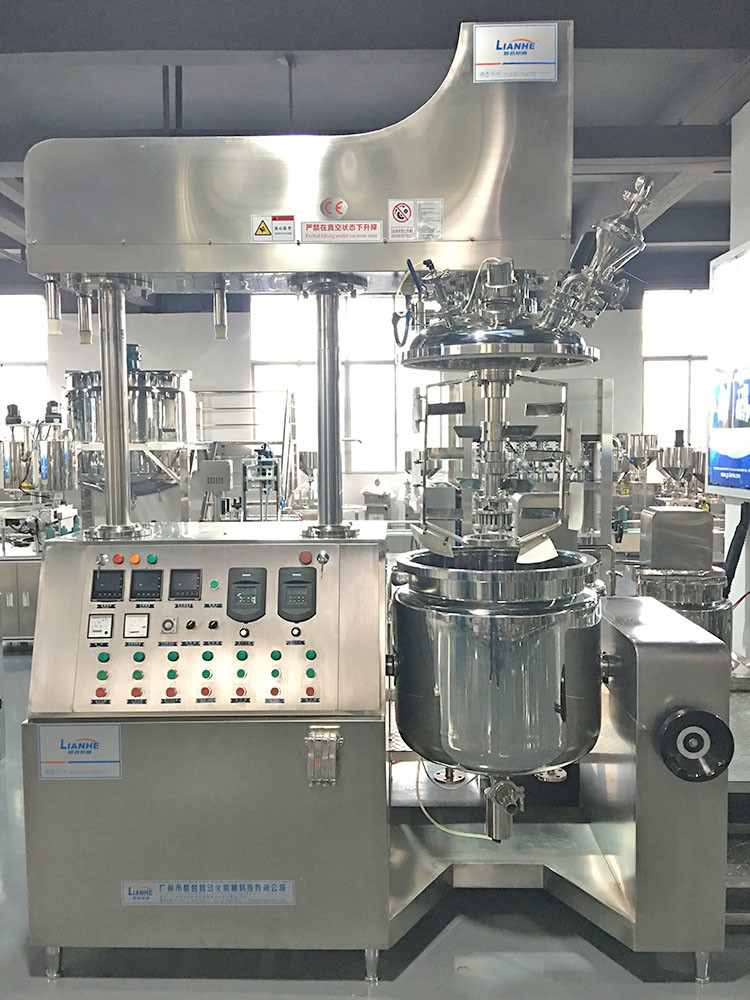 3 Layer Stainless Steel Vacuum Emulsifier Mixer With Upper Homogenizer