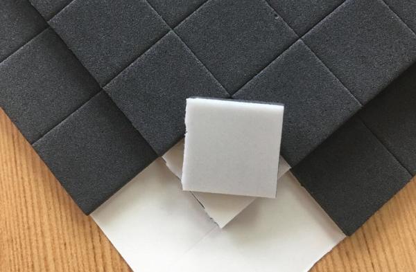 Hotsale 25x25x4MM Black Glass Protector Rubber Eva Pads for Glass Packing &