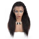 180 Density Full Lace Yaki Straight Human Hair Wigs For Black Women