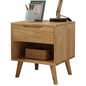 China Solid Wood Nightstand Fashionable Storage Cabinet for Bedroom and Living Room Decor factory