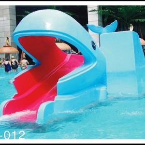 China Outside Water Pool Slides Water Park Whales Cartoon Shape Kids Pool Water Slides for Kids Water Park factory