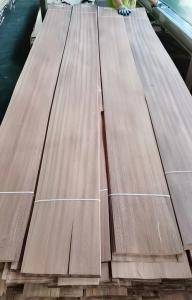 China 1MM Furniture Sapele Wood Veneer Sapelli Flat Cut Panel AA Grade factory
