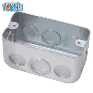 China 1 Gang Rectangular Electrical Junction Box Galvanized Steel 2x4 Inch factory