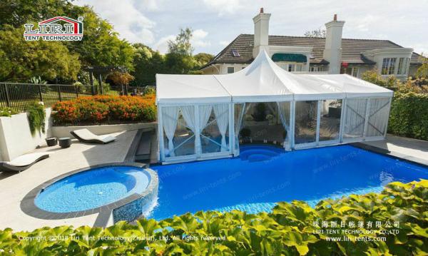 100 People Capacity High Peak Outdoor Event Canopy Tent Aluminium Frame 10m