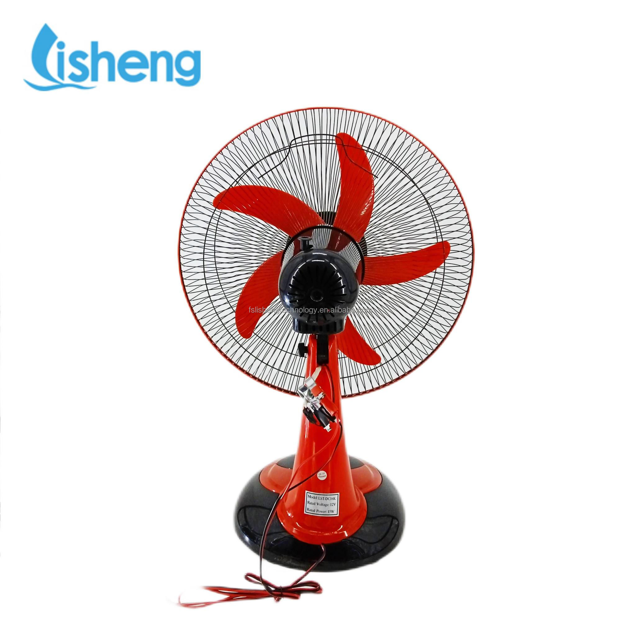 16 Inch 12 Volt Desk Energy Saving Emergency Solar Fans With Timer