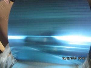 China Alloy 3102 Blue Hydrophilic Film Air Conditioner Aluminum Foil For Fin Stock In Heat Exchanger Coil , Evaporator Coil factory