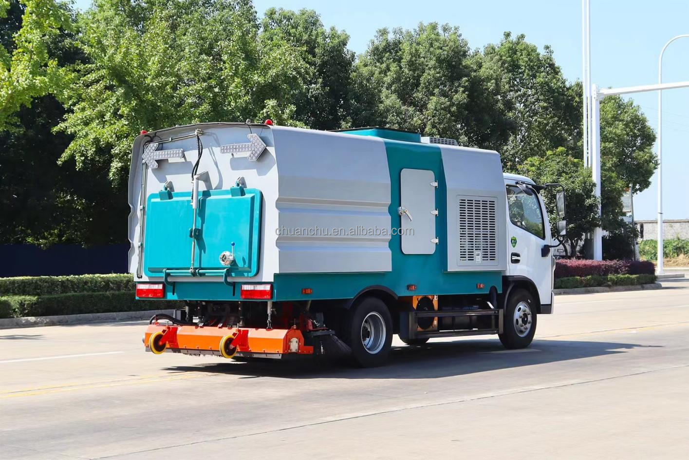 Perfect Urban Street Cleaning Sanitation Custom's Requirement Pure Electric Tailor-Made 4x2 Dongfeng Vacuum Sweeper Truck
