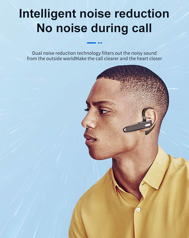 Waterproof Wireless Earhook Headphone 500 MAh Battery For Running