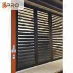 Outdoor Plantation Shades Shutters , Long Life Span Aluminum Jalousie Windows