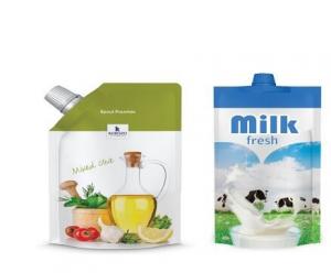 China Biodegradable Beverage Food Packaging Custom Size Printed Plastic Stand Up Spout Pouch For Baby Food factory