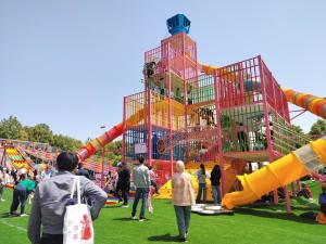 China Large Play Structures Slides Playground Set Equipment community Parks on sale
