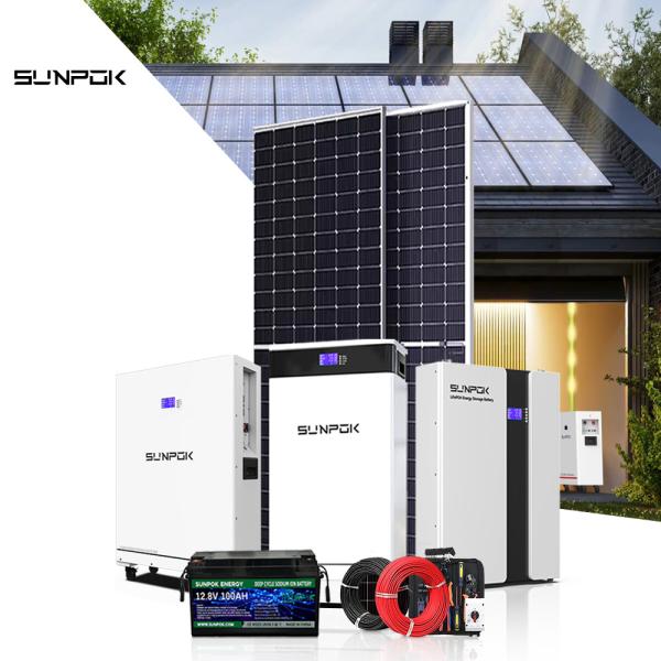 New Solar Energy System 10kw 15kw 30kw Solar System Battery 48v 200ah 400ah