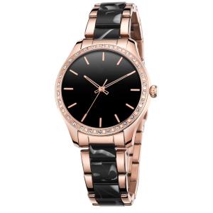 China 2019 New Analog Quartz Wrist Watch Women Watch Fashion Leather Strap watch with Mother of Pearl Dial factory