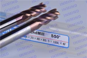 China 35 ° 45° Helix Angle Corner Rounding Endmill , 10 Mm Diameter Round Corner Cutter factory