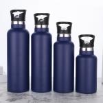 Black Stainless Steel Water Bottles 24 Ounce Vacuum Insulated Double Wall Travel
