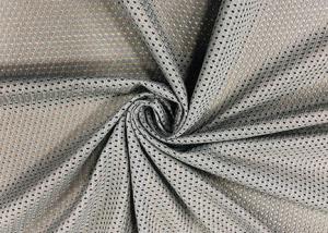 China 120GSM Breathable Polyester Mesh Fabric For Gym Bag Office Chair Grey Color factory