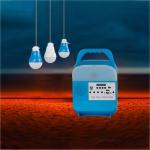 Painted Matte 6000mah Portable Solar Bulbs 5W LED Solar Energy Light System