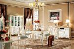 Leather White Carved Antique Dining Chair LF-111