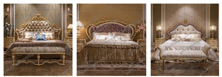 Antique Bedroom furniture bedroom sets Kingbed Solid wood Bed luxurybed sets LS-A103A