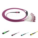 MPO MTP Male / Female Fiber Patch Cord Cable OM5 OM4 MPO Fiber Optic Cable
