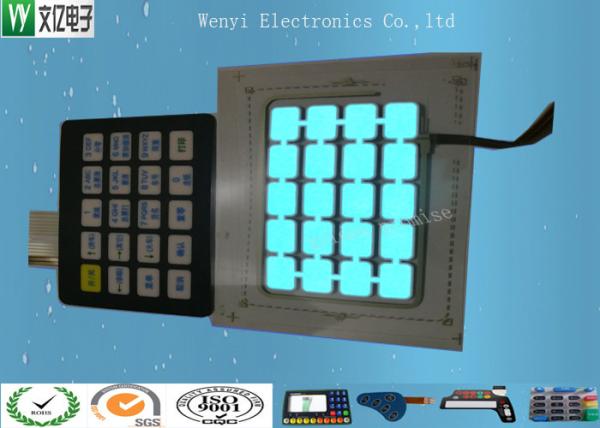 Green And Blue Backlight Light Flat Membrane Panel Switch F150 Overlay 10000