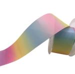 50 yards / piece Gift Packing Materials Gradient Effect Polyester Satin Ribbon