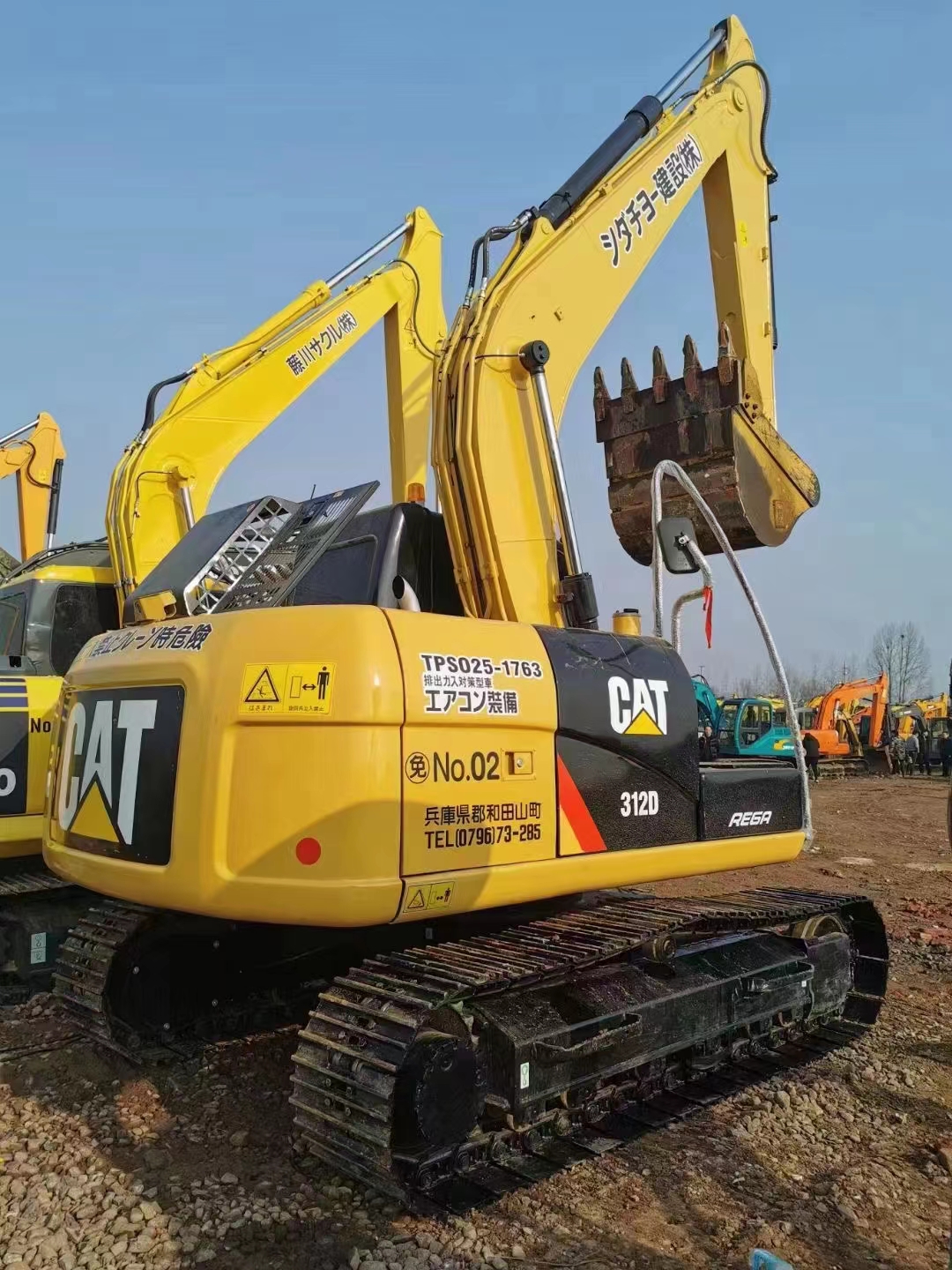 Original Cat312D 12 Ton Hydraulic Crawler Excavator with Hydraulic Cylinder and Valve