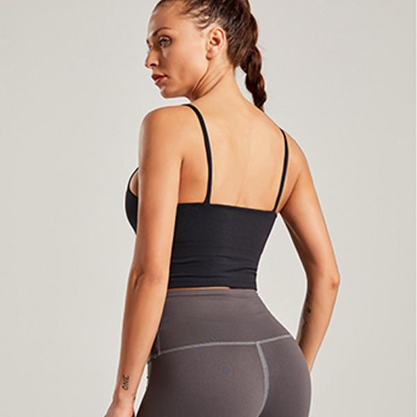 Plus Size Longline Sports Tops Ladies , Knitted Supportive Longline Sports Bra