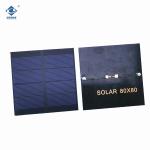 0.8W Semi-flexible Solar Panels ZW-8080-P Square PET Portable Solar Panels 2V