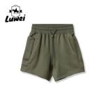 Solid Color Gym Workout Shorts Cotton Men Outdoor Running Plain Jogger Shorts