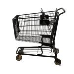 Ultra Large Capacity All Black Metal Shopping Trolley 110kgs Loading With