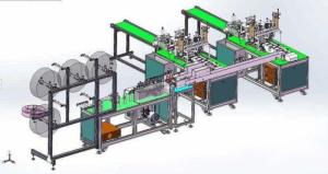China High Production Efficiency Disposable Face Mask Machine PLC Touch Screen Control factory