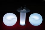 Outdoor / Indoor LED Bar Furniture Apple Shape Sofa Light Up Seat Furniture
