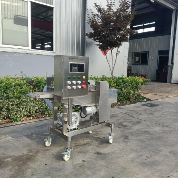 Continuous Meat Breading Machine For Chicken Nugget And Meat Forming Production