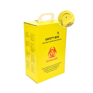 China 7L Hospital Medical Sharps Box For Recycling Waste Syringe Needle factory