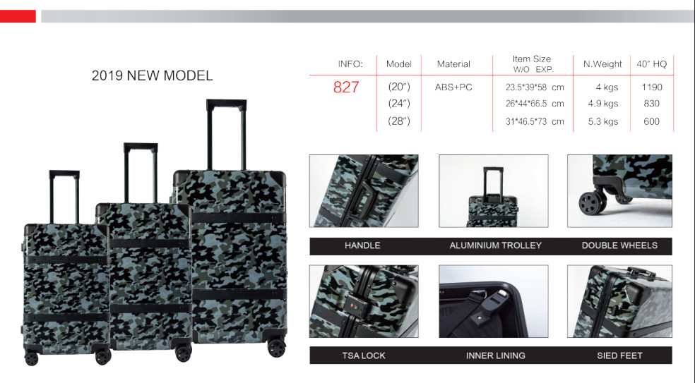 TSA Lock Floral Printing Business PC Travel Luggage